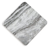 Side view of Keithwell Gray Marble Accent Table