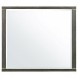 Close-up of bevelled mirror glass on Kieran dresser mirror