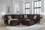 Kimlee Chocolate Velvet 3-Piece Sectional with Chaise from Decor Furniture