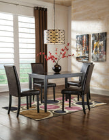 Kimonte dining set side angle showing table and chairs