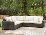 Kimora Beige/Dark Brown 3-Piece Outdoor Sectional - image 3