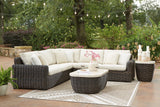 Kimora Beige/Dark Brown 3-Piece Outdoor Sectional - image 4
