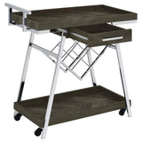 Kinney bar cart angled wine bottle holder with four bottle capacity