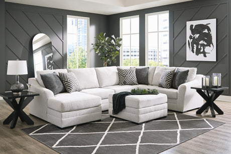 Koralynn Stone 3-Piece Sectional with Ottoman - image 1
