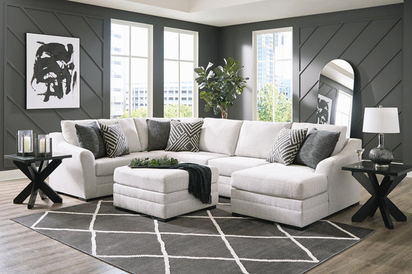 Koralynn Stone 3-Piece Sectional with Ottoman - image 1