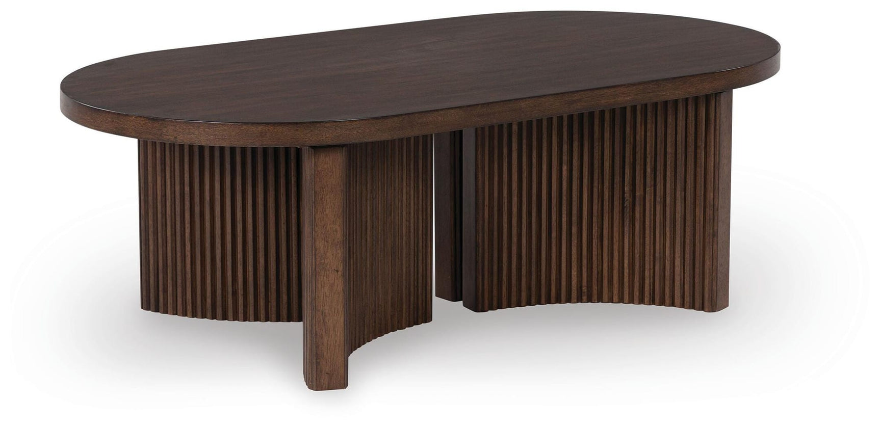 Korestone Dark Brown Coffee Table angled view