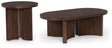 Korestone Dark Brown Coffee Table with 1 End Table view 4