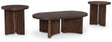 Korestone Dark Brown Coffee Table with 2 End Tables view 4