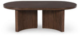 Korestone Dark Brown Coffee Table with 2 End Tables view 5