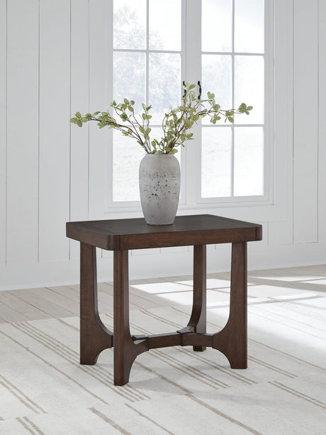 Korestone Dark Brown End Table from Decor Furniture