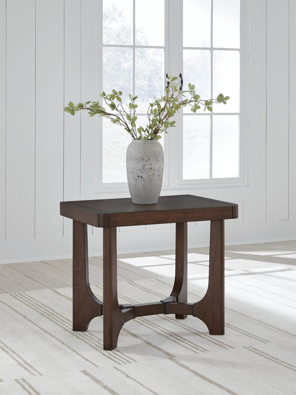 Korestone Dark Brown End Table from Decor Furniture