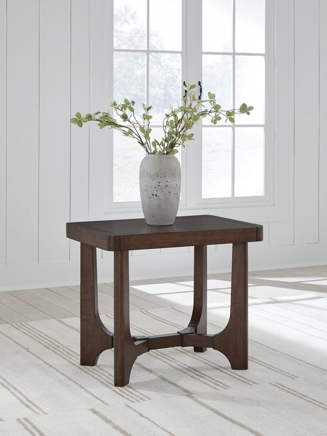 Korestone Dark Brown End Table from Decor Furniture