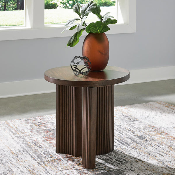 Korestone Dark Brown End Table from Decor Furniture