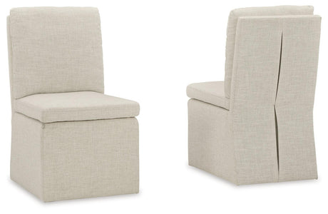 Krystanza dining chair side angle showing curved back