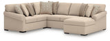 LadyMae Twill Performance Fabric,Next-Gen Nuvella™ 4-Piece Sectional with Chaise - image 1
