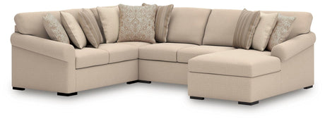 LadyMae Twill Performance Fabric,Next-Gen Nuvella™ 4-Piece Sectional with Chaise - image 1
