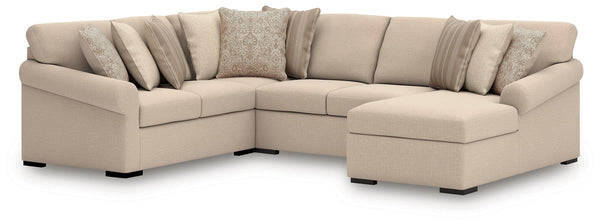 LadyMae Twill Performance Fabric,Next-Gen Nuvella™ 4-Piece Sectional with Chaise - image 1