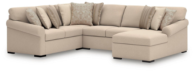 LadyMae Twill Performance Fabric,Next-Gen Nuvella™ 4-Piece Sectional with Chaise - image 1