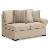 LadyMae Twill Performance Fabric,Next-Gen Nuvella™ 5-Piece Sectional with Chaise angled view