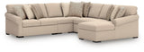 LadyMae Twill Performance Fabric,Next-Gen Nuvella™ 5-Piece Sectional with Chaise - image 1