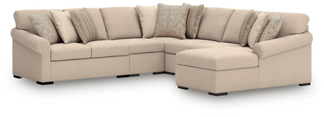 LadyMae Twill Performance Fabric,Next-Gen Nuvella™ 5-Piece Sectional with Chaise - image 1