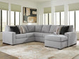 Lakepoint Nickel 2-Piece Sectional with Chaise from Decor Furniture
