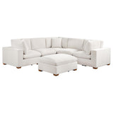 Side view of Lakeview 5-Piece Ivory Upholstered Modular Sectional Sofa