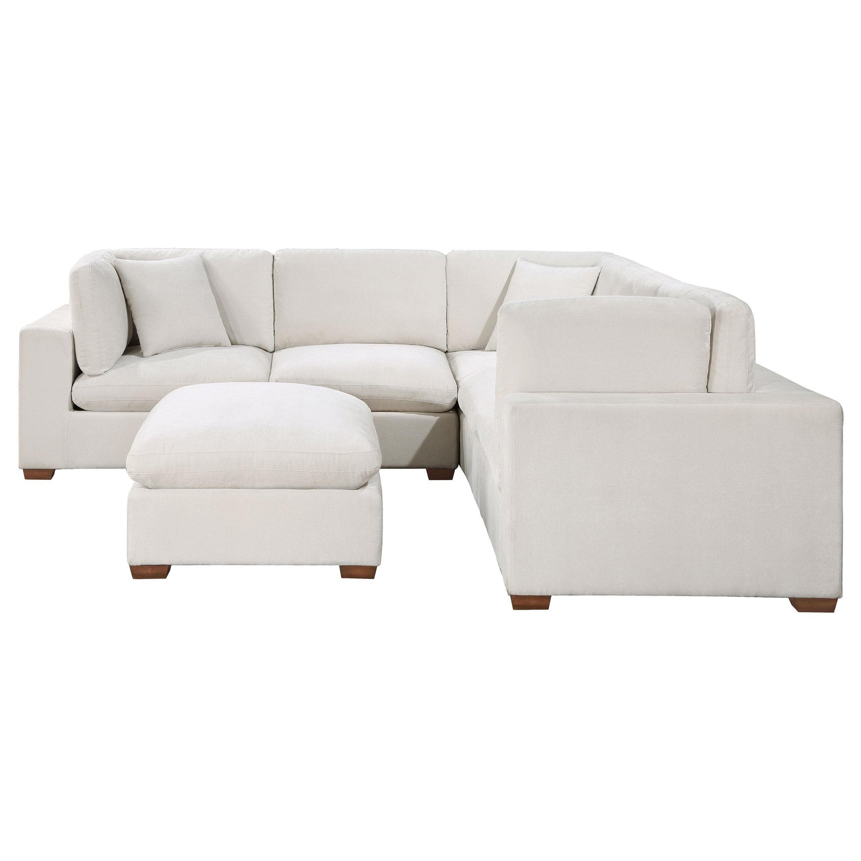 Main angle of Lakeview Ivory Upholstered Modular Sectional