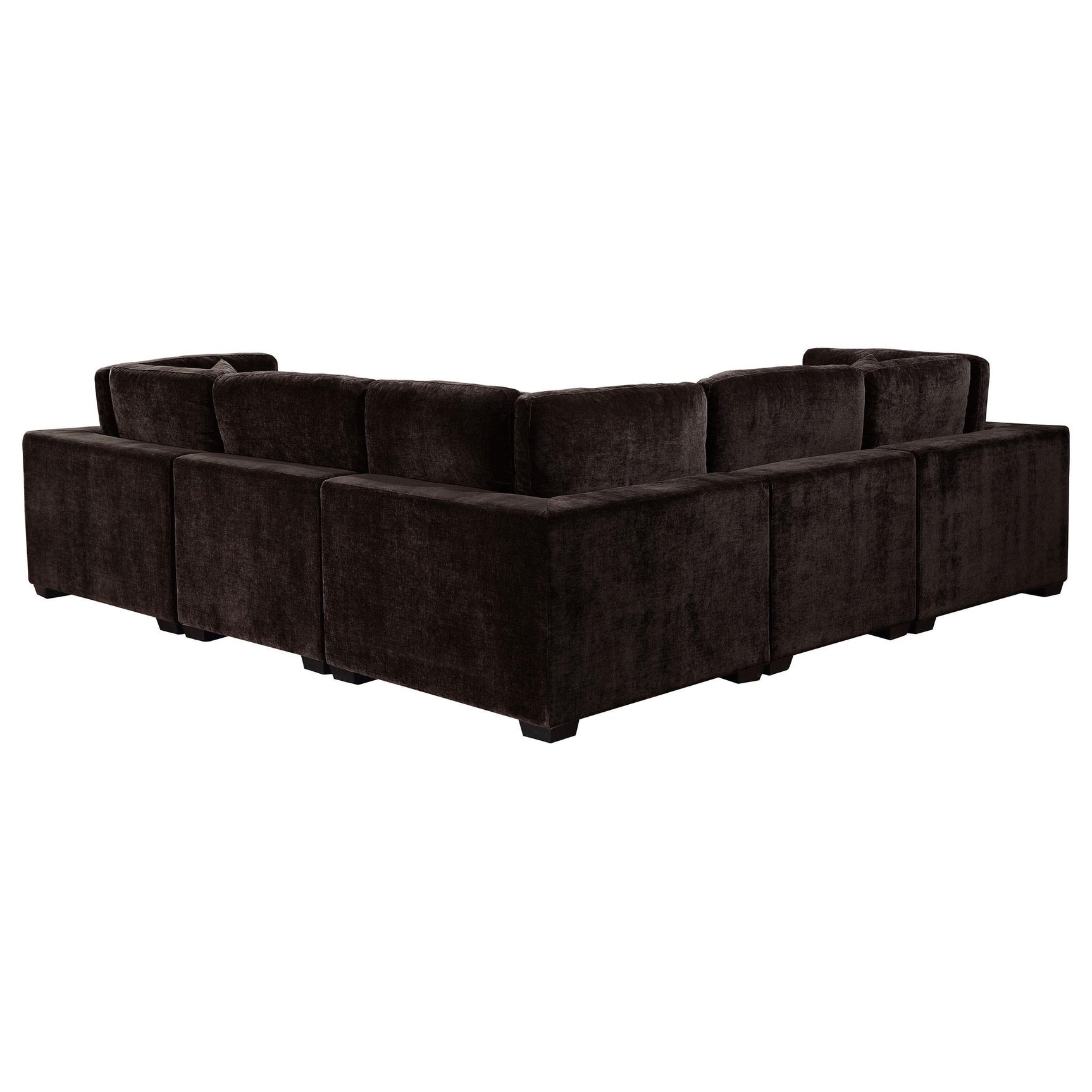 Main view of Lakeview 6-Piece Upholstered Modular Sectional Chocolate sectional sofa