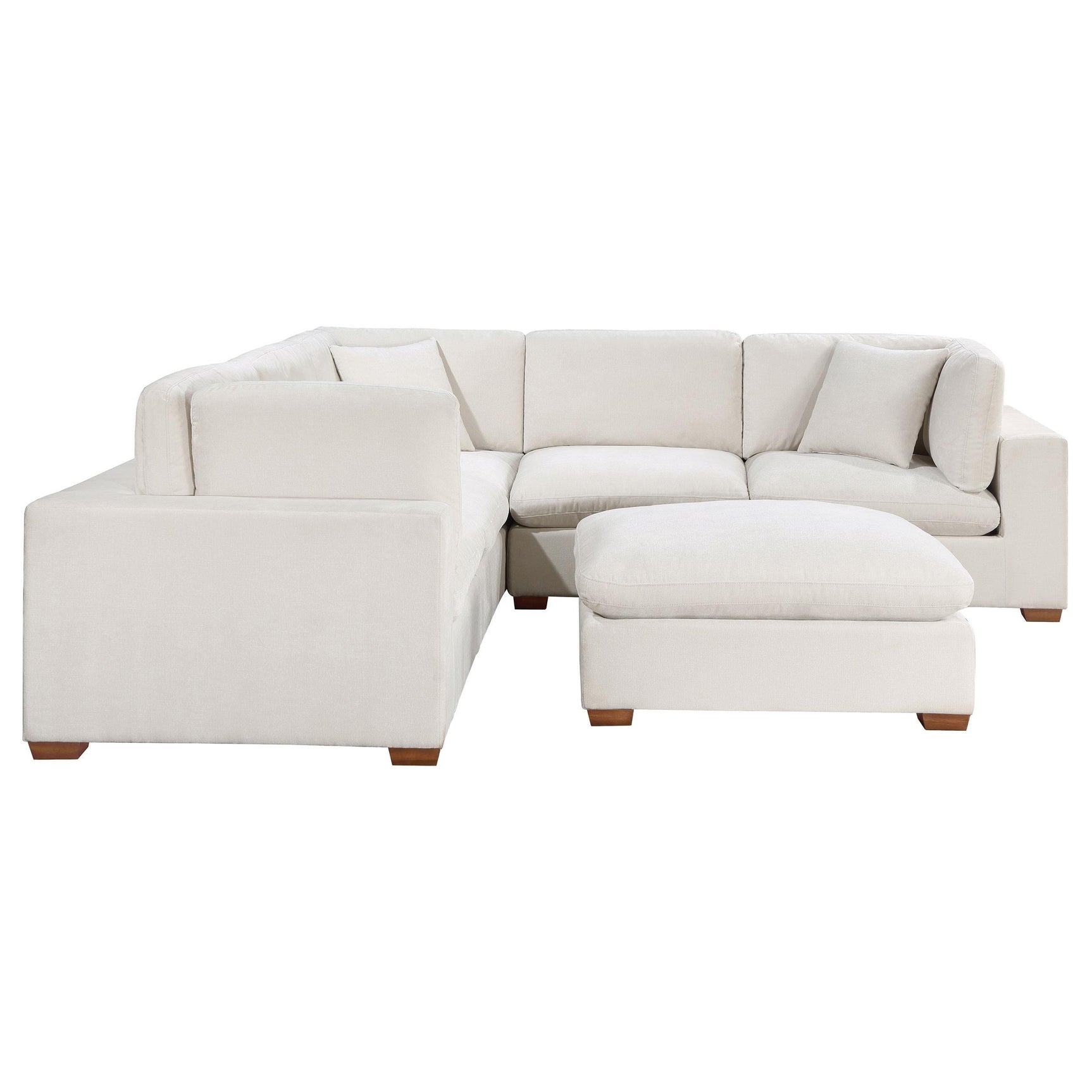 Detail view of Lakeview 6-Piece Upholstered Modular Sectional Sofa Ivory