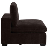 Close-up of fabric upholstery on Lakeview Armless Chair