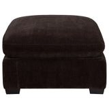 Lakeview Ottoman top view showing upholstery texture