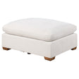 Lakeview Ivory Upholstered Ottoman front view