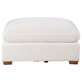 Lakeview Ivory Upholstered Ottoman side view