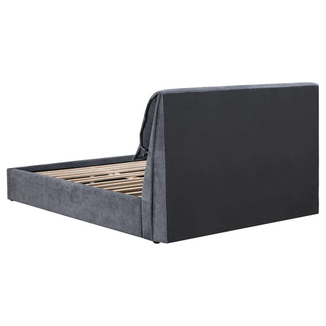Pillow headboard detail with tie-offs on Laurel King Bed