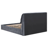 Pillow headboard details on Laurel Upholstered Queen Platform Bed