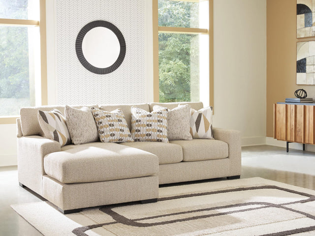 Laurelgrove Pebble Chenille,Performance Fabric,Next-Gen Nuvella™ 2-Piece Sectional Sofa Chaise from Decor Furniture