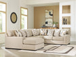 Laurelgrove Pebble Chenille,Performance Fabric,Next-Gen Nuvella™ 4-Piece Sectional with Chaise from Decor Furniture