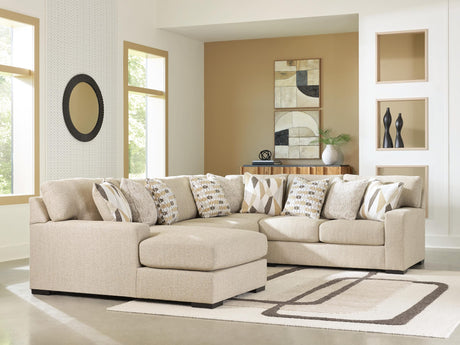 Laurelgrove Pebble Chenille,Performance Fabric,Next-Gen Nuvella™ 4-Piece Sectional with Chaise from Decor Furniture