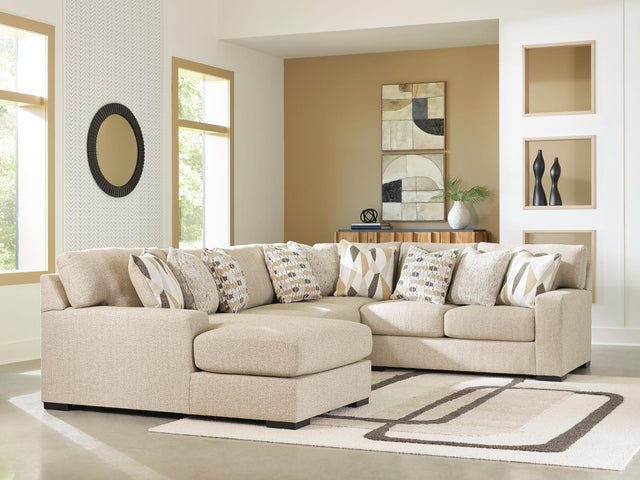 Laurelgrove Pebble Chenille,Performance Fabric,Next-Gen Nuvella™ 4-Piece Sectional with Chaise from Decor Furniture