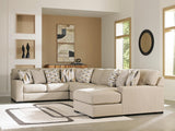 Laurelgrove Pebble Chenille,Performance Fabric,Next-Gen Nuvella™ 5-Piece Sectional with Chaise from Decor Furniture