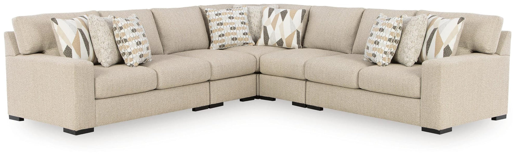 Laurelgrove Pebble Chenille,Performance Fabric,Next-Gen Nuvella™ 5-Piece Sectional from Decor Furniture