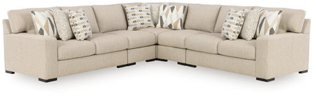 Laurelgrove Pebble Chenille,Performance Fabric,Next-Gen Nuvella™ 5-Piece Sectional from Decor Furniture