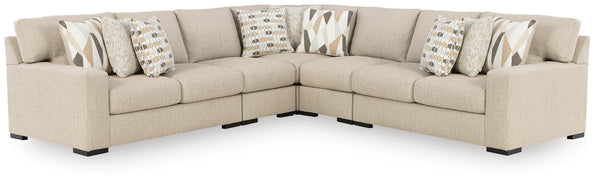 Laurelgrove Pebble Chenille,Performance Fabric,Next-Gen Nuvella™ 5-Piece Sectional from Decor Furniture
