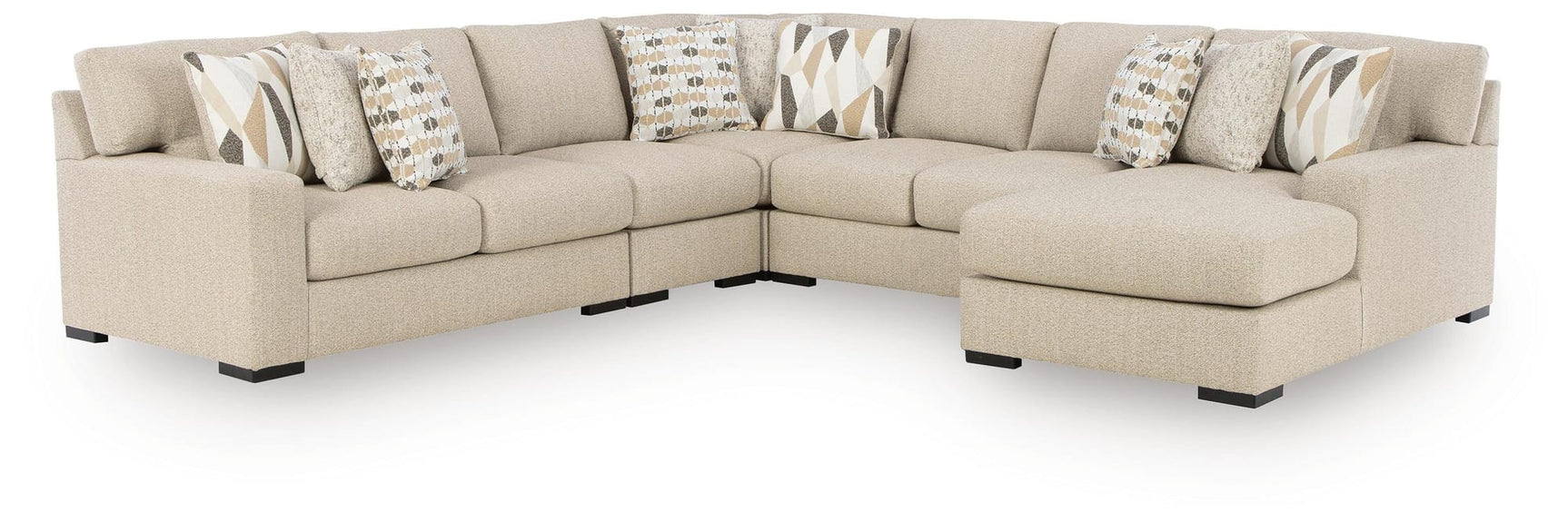 Laurelgrove Pebble Chenille,Performance Fabric,Next-Gen Nuvella™ 5-Piece Sectional with Chaise view 2