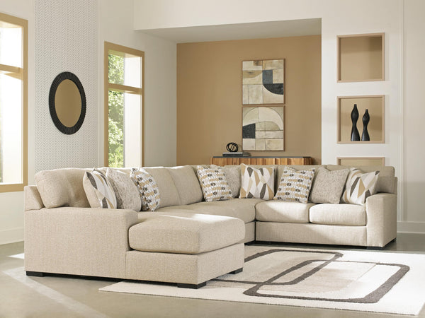 Laurelgrove Pebble Chenille,Performance Fabric,Next-Gen Nuvella™ 5-Piece Sectional with Chaise - image 1