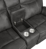 Manual recliner lever on Lawrence sofa