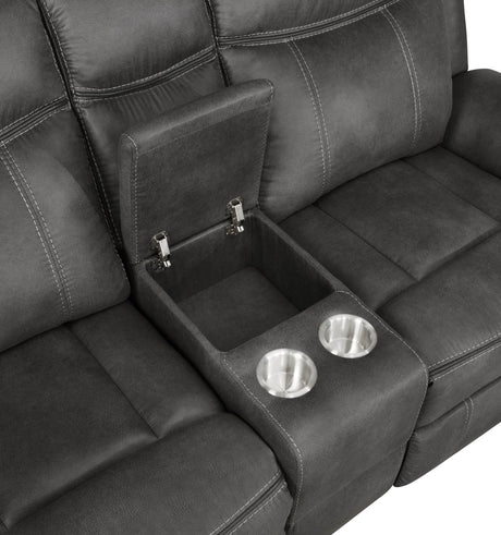 Manual recliner lever on Lawrence sofa