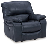 Leesworth Ocean Leather Power Recliner side view