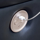 Leesworth Ocean Leather Power Recliner side close-up